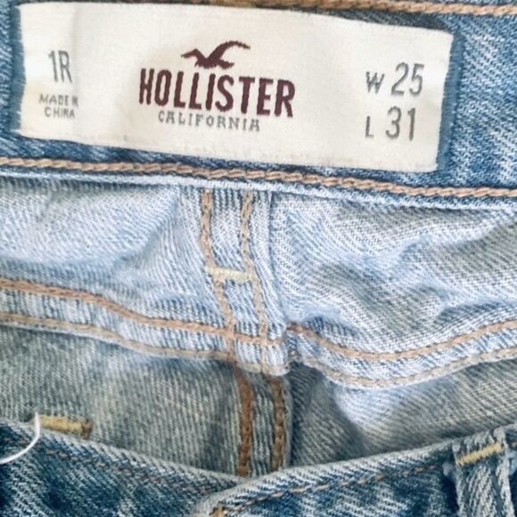 Hollister Light Wash Paint Splattered Distressed Jeans Size 1R - Picture 12 of 12
